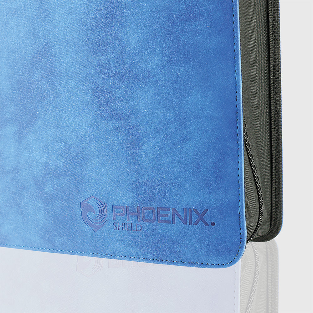 Sleeves - Prestige Ringed Binder Zip 9 Pockets Velvet Blue - Blue