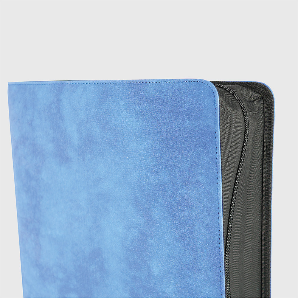 Sleeves - Prestige Ringed Binder Zip 9 Pockets Velvet Blue - Blue