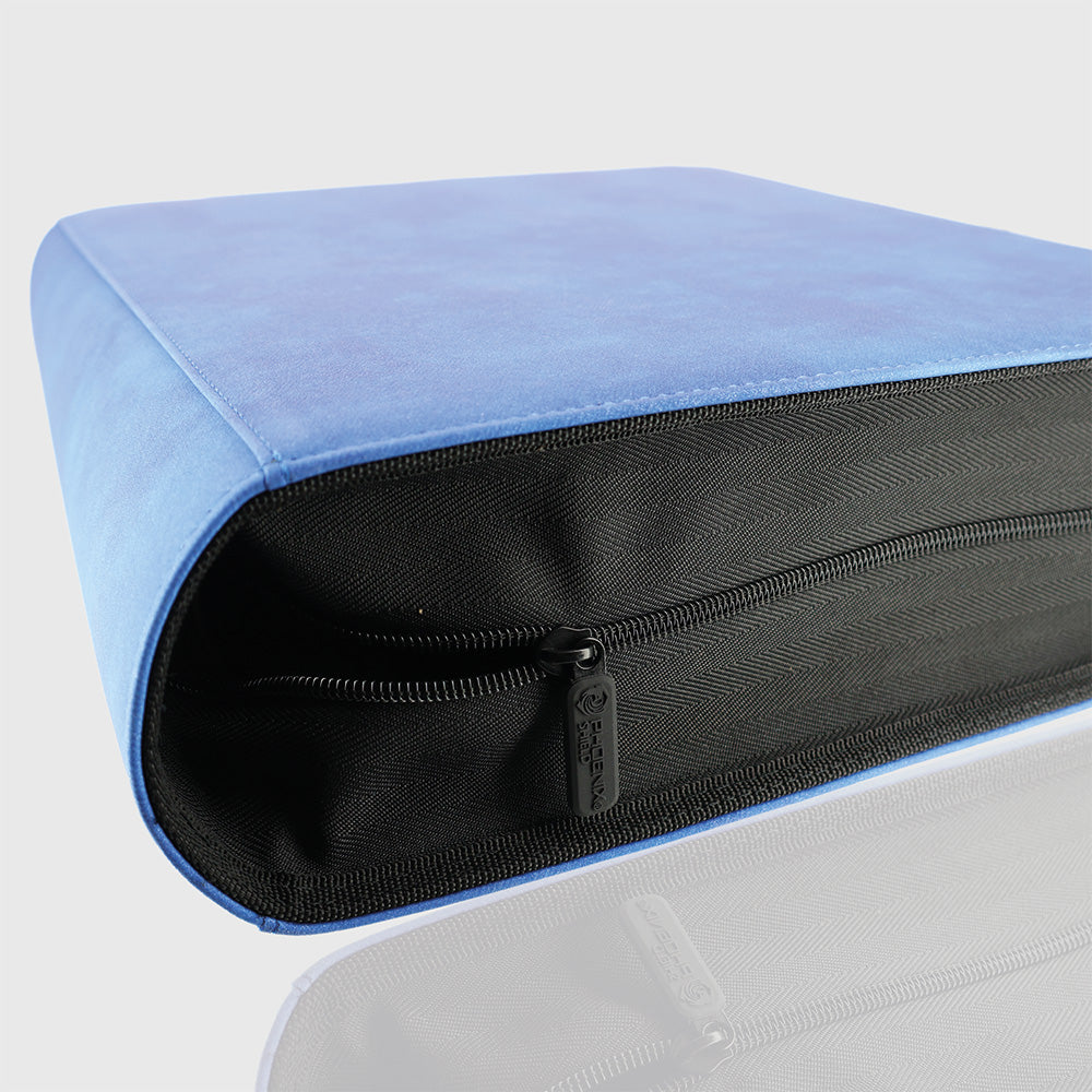Sleeves - Prestige Ringed Binder Zip 9 Pockets Velvet Blue - Blue