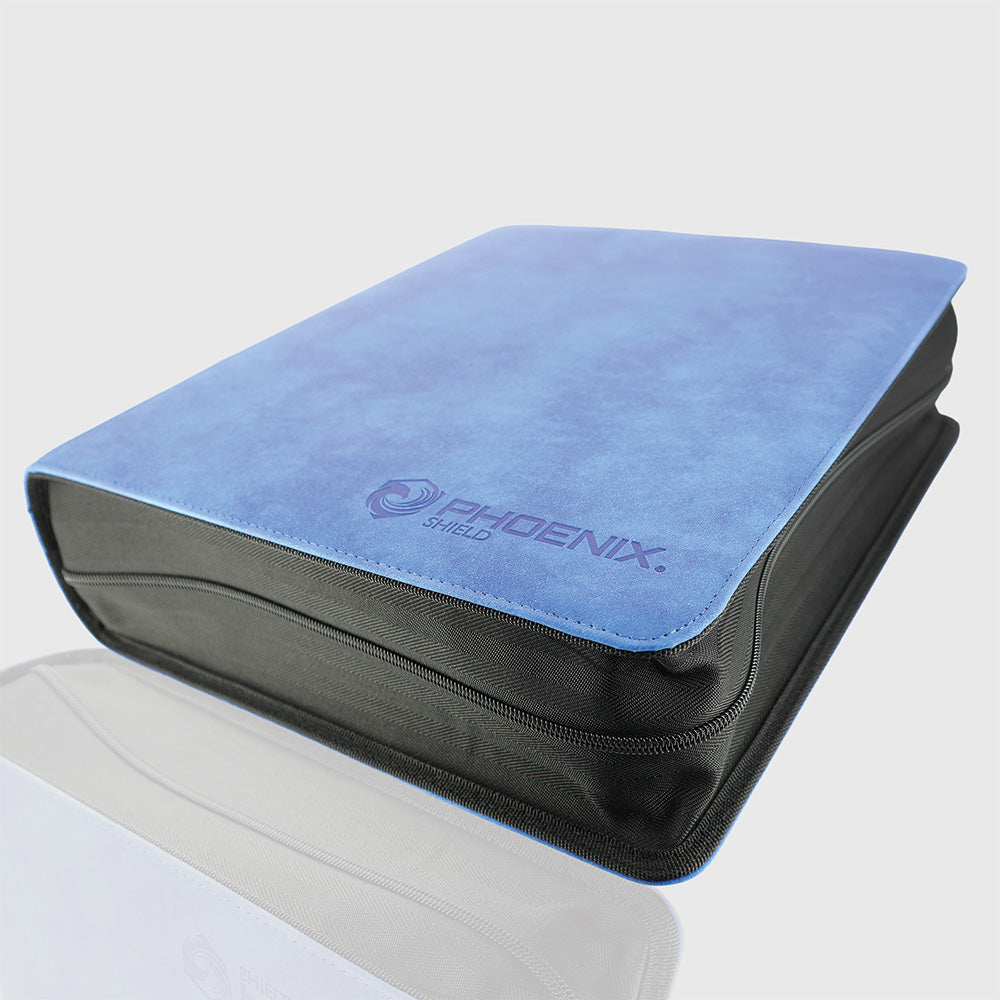 Sleeves - Prestige Ringed Binder Zip 9 Pockets Velvet Blue - Blue