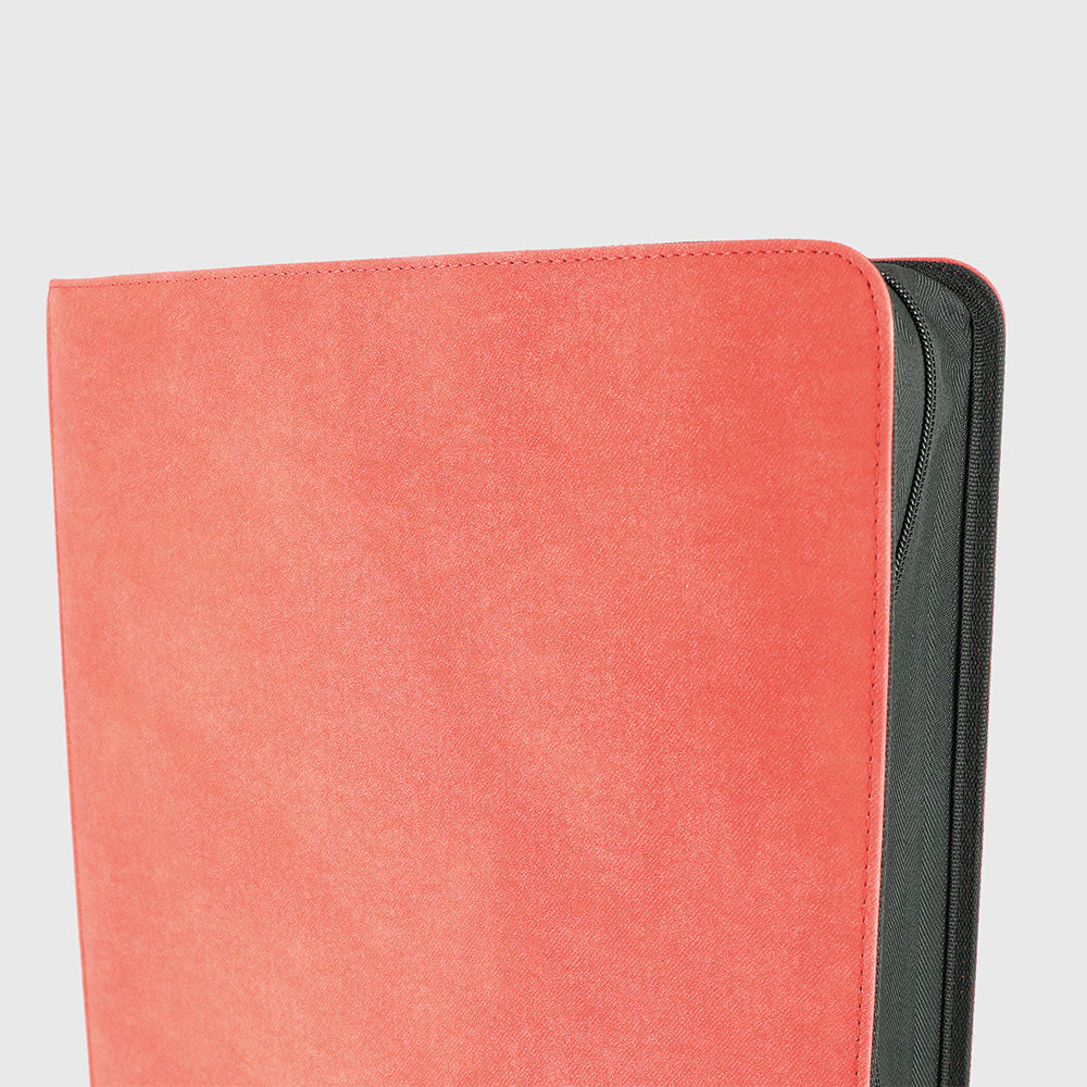 Sleeves - Prestige Ringed Binder Zip 9 Pockets Velvet Red - Red