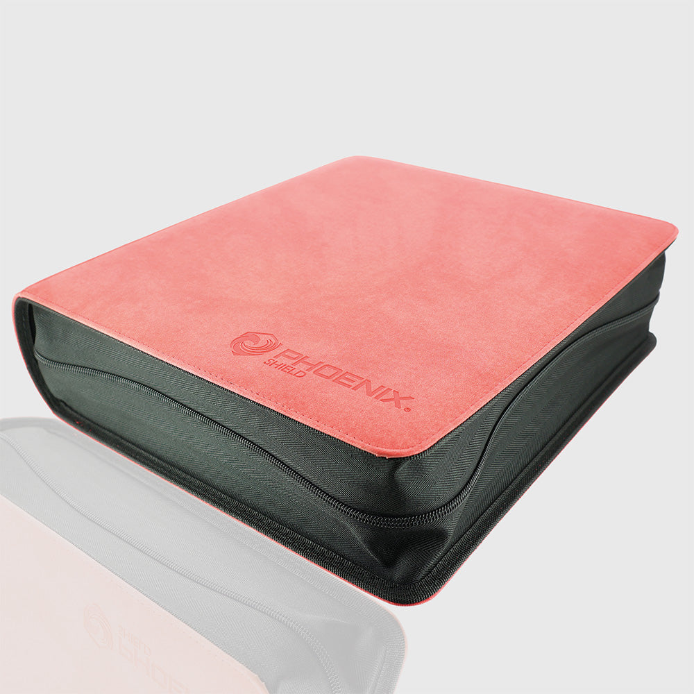 Sleeves - Prestige Ringed Binder Zip 9 Pockets Velvet Red - Red