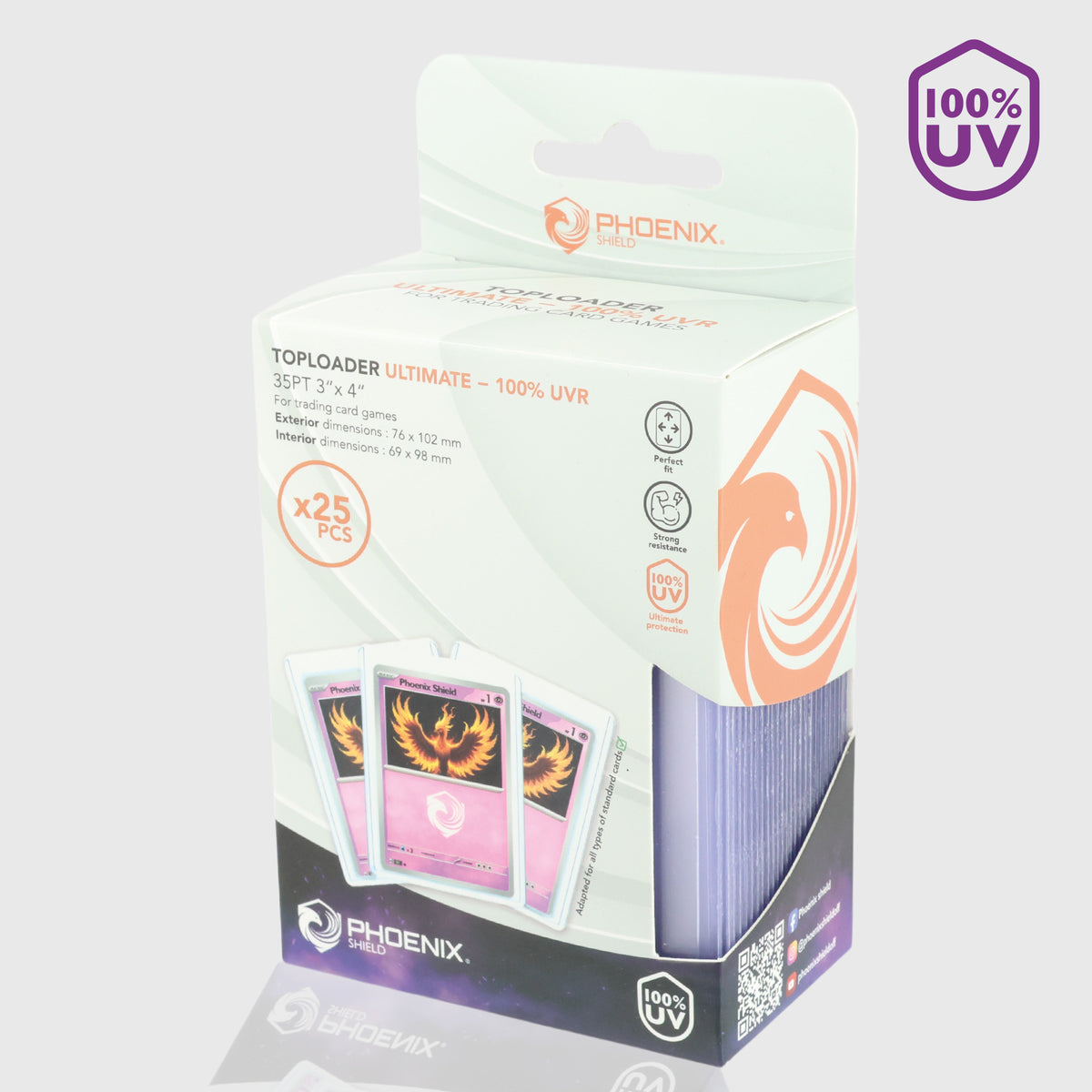 Sleeves - 25x Toploader - 35pt - Ultimate - UV100 - Clear