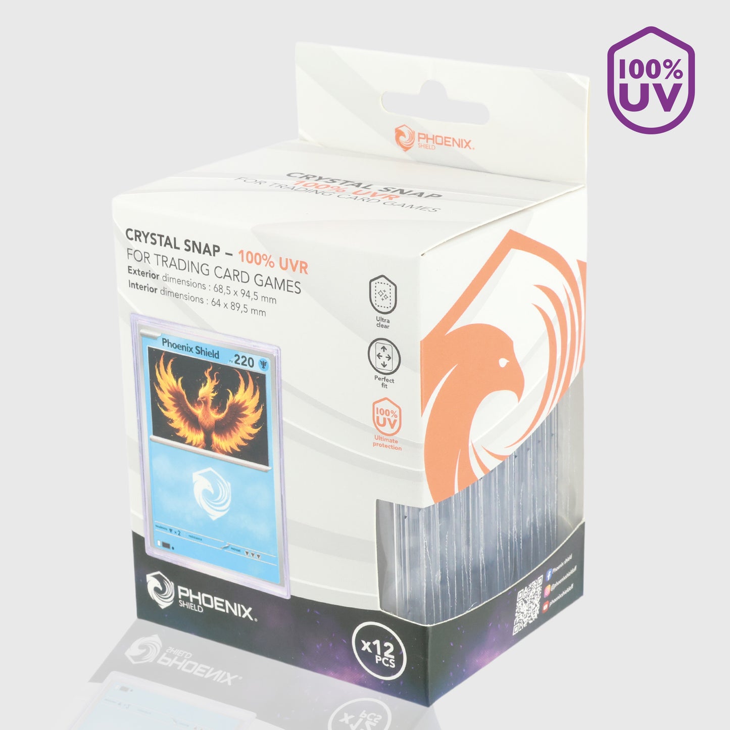 Sleeves - Sleeves mini snap (x12) ultimate 100% uvr - Clear