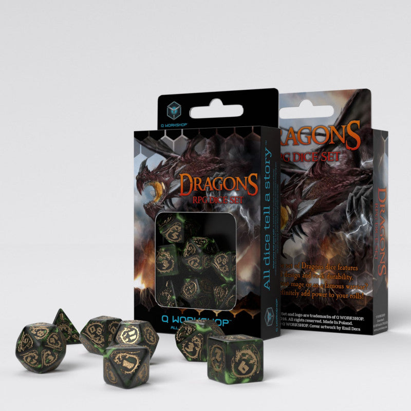 RPG - Dices - Dragons - Green