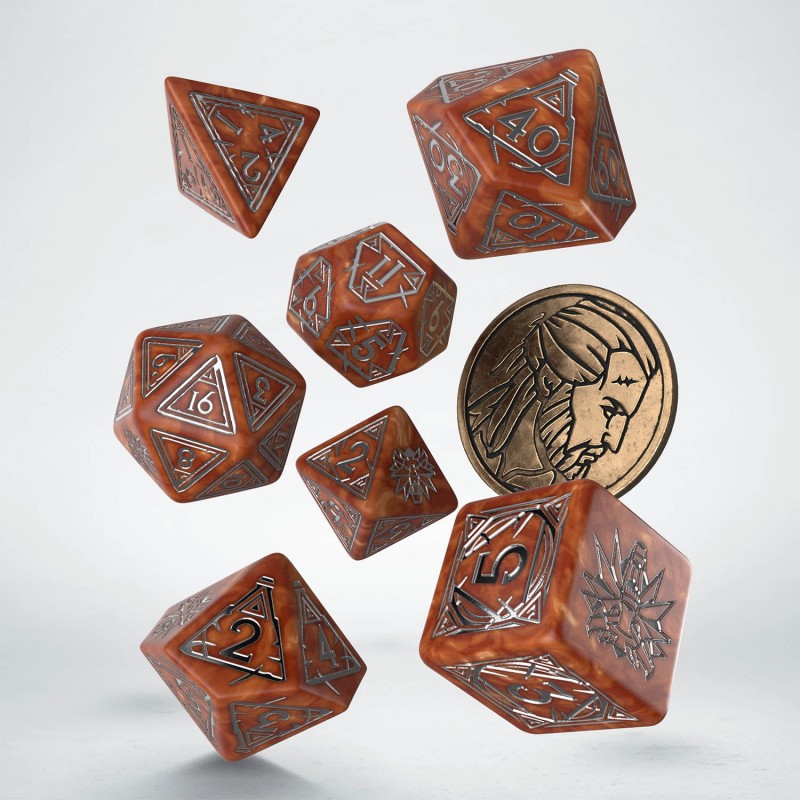 RPG - Dices - The Witcher - Geralt (RPG dice set) - Brown
