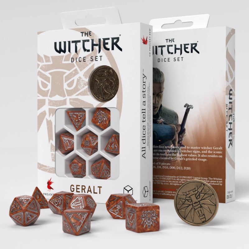 RPG - Dices - The Witcher - Geralt (RPG dice set) - Brown