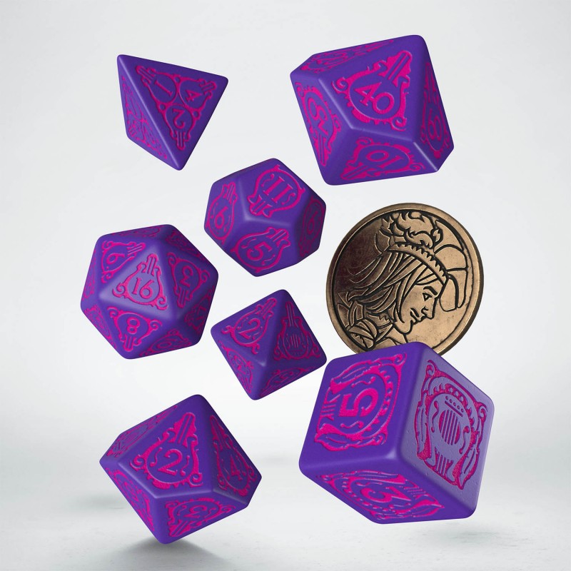 RPG - Dices - The Witcher - Dandelion - The Conqueror of Hearts (RPG dice set) - Purple