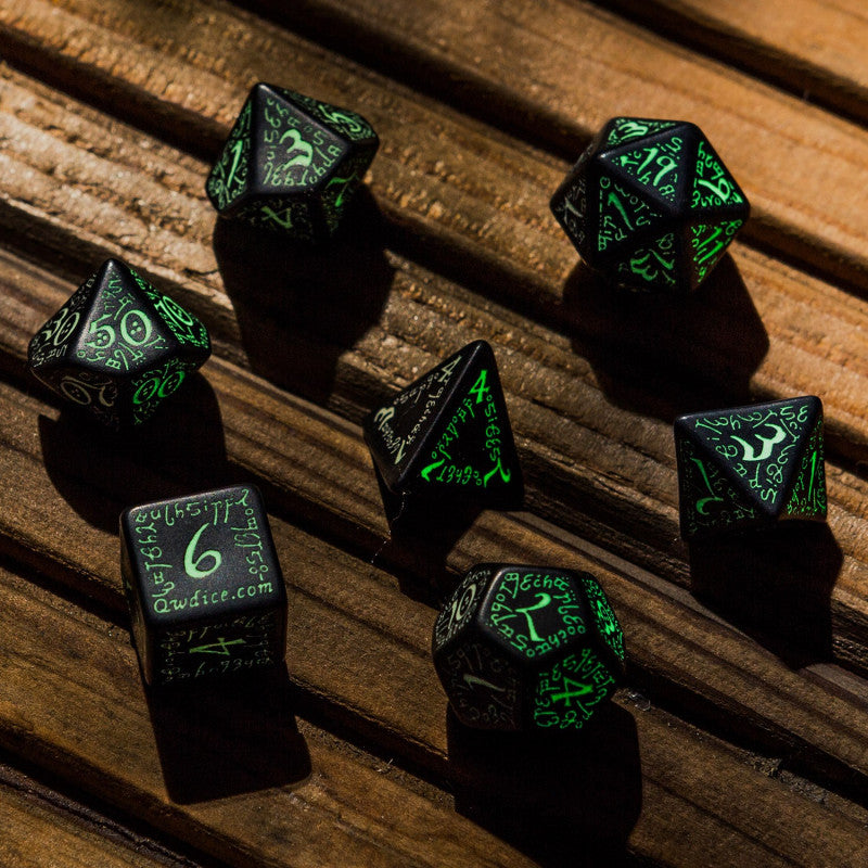 RPG - Dices - Divers - Elvish - Black