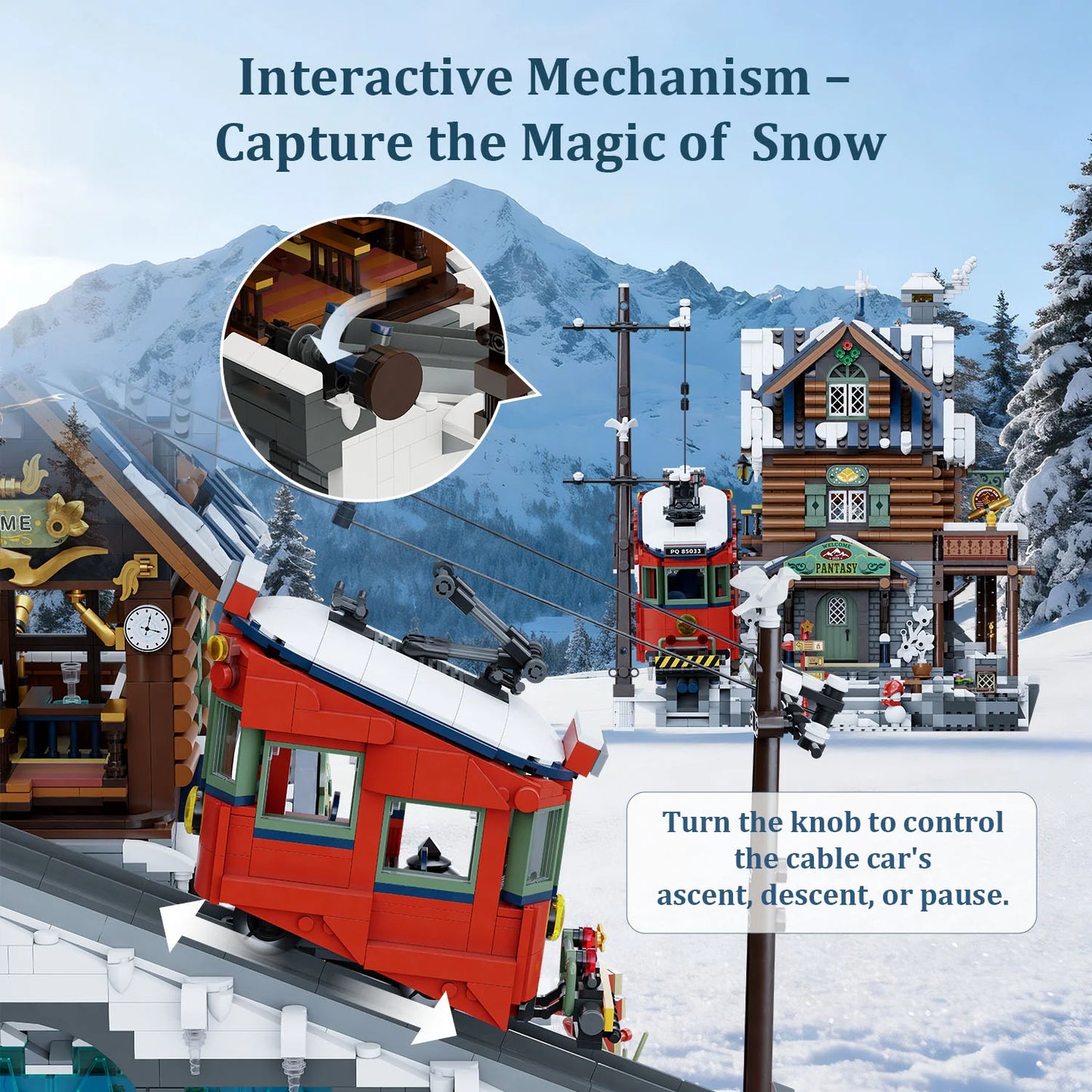 Retro Collection Pantasy Summit Cabin Chalet Des Montagnes 38cm