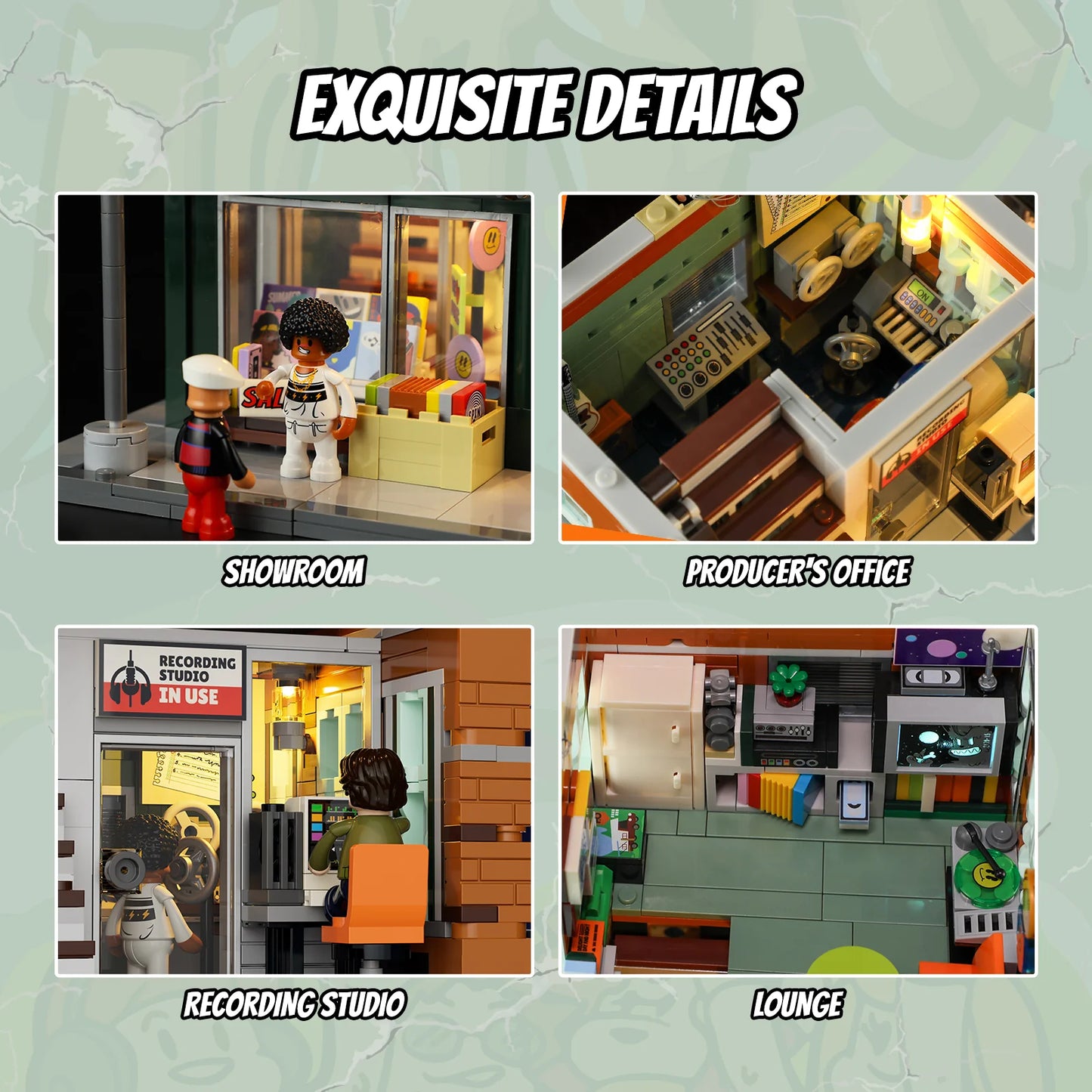 Lumibricks Street Fusion 19003 Record Store