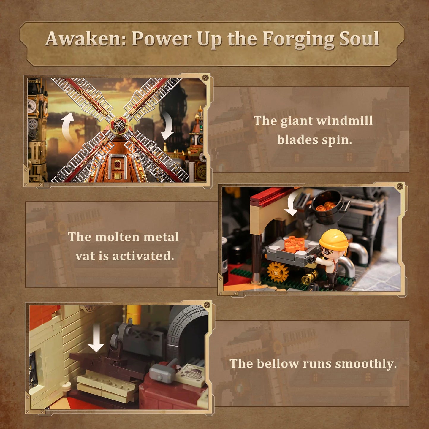 Steampunk Series Pantasy 85026 Windmill Workshop 55cm