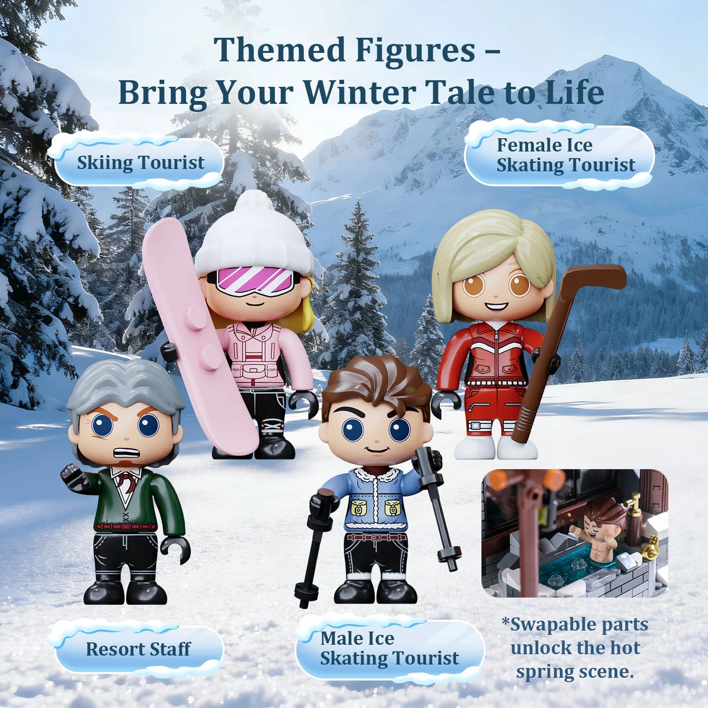 Retro Collection Pantasy Summit Cabin Chalet Des Montagnes 38cm