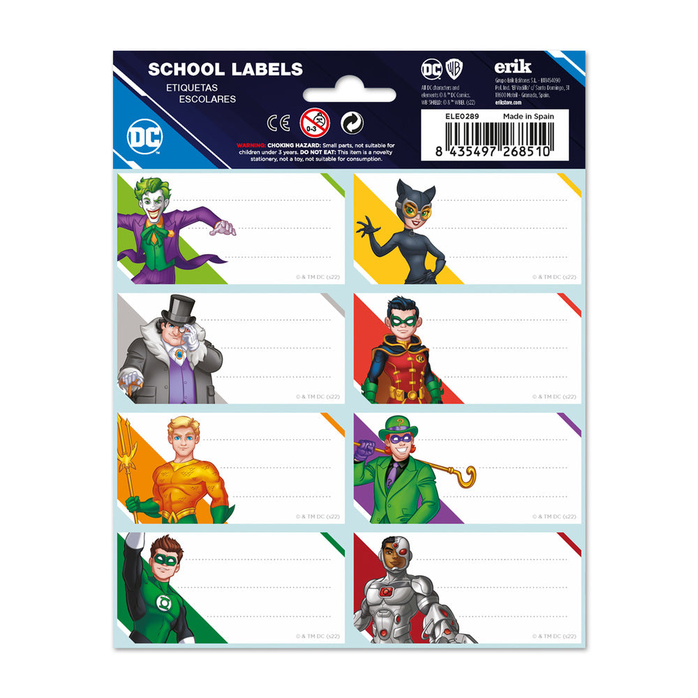 Sticker - Adhesive Labels - DC Comics - Heroes