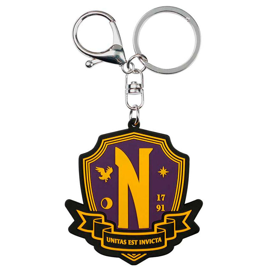 Keychain - Wednesday - Nevermore Emblem