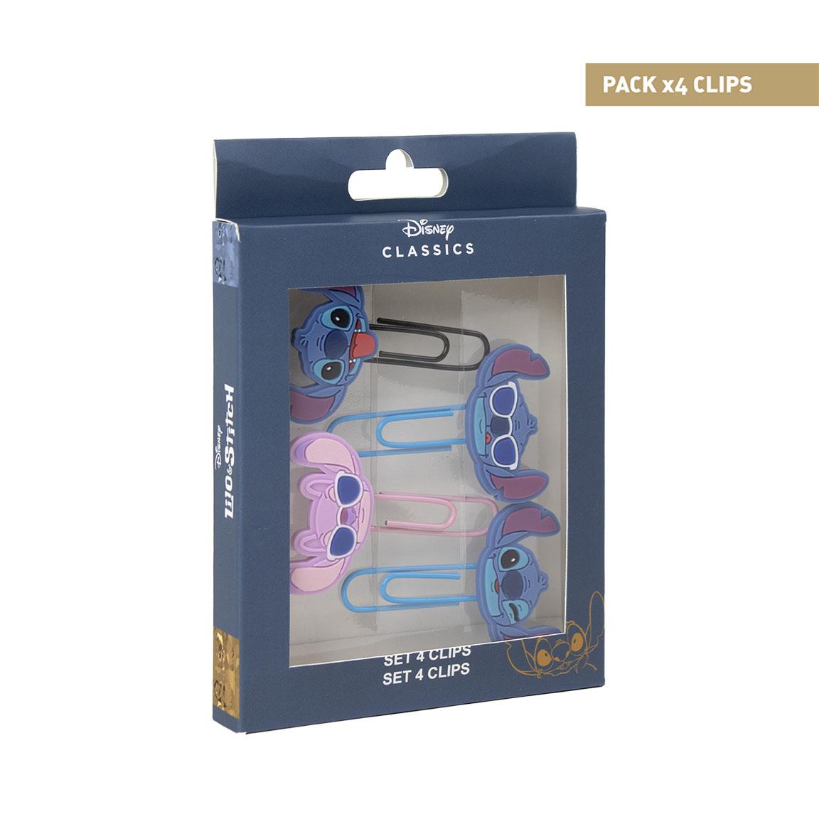 Binder - Lilo & Stitch - Set of 4 Paper Clips - Stitch & Angel