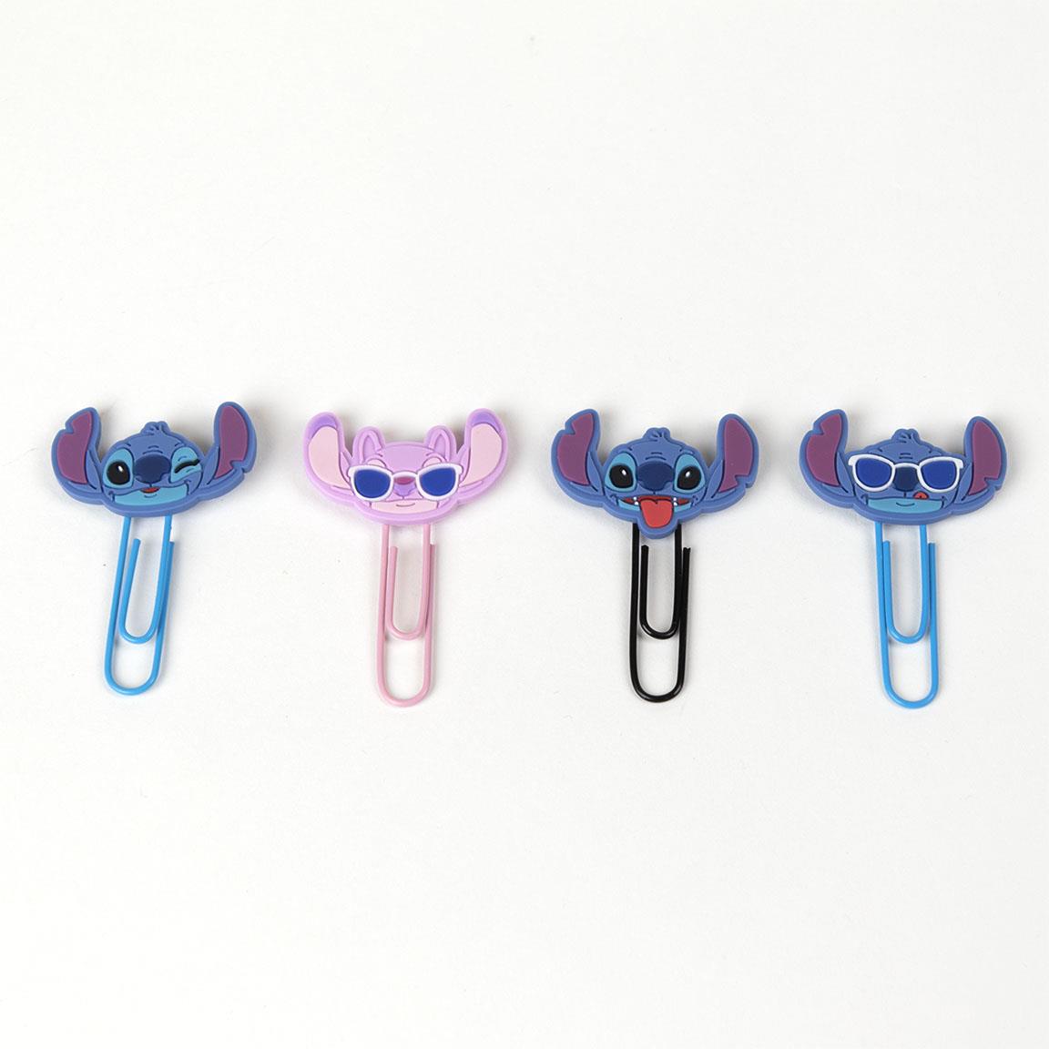 Binder - Lilo & Stitch - Set of 4 Paper Clips - Stitch & Angel
