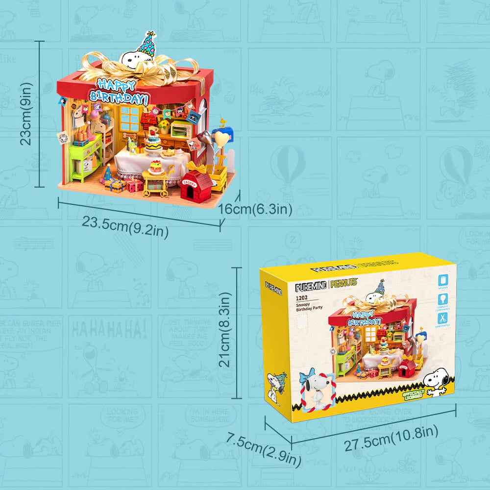 Snoopy Puremind Wooden Kit Snoopy Birthday Party