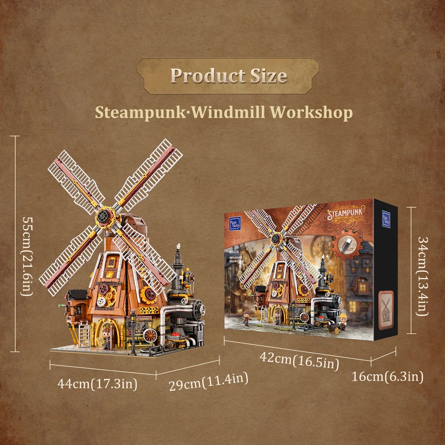 Steampunk Series Pantasy 85026 Windmill Workshop 55cm