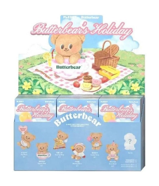 Butterbear - Party - DISPLAY OF 6 SOFT TOYS 15CM - MYSTERY BOX