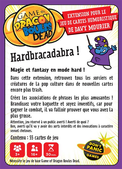 Card game - Party Game - Extension - 18+ - Dragon Boules Dead - Grosse Baguette