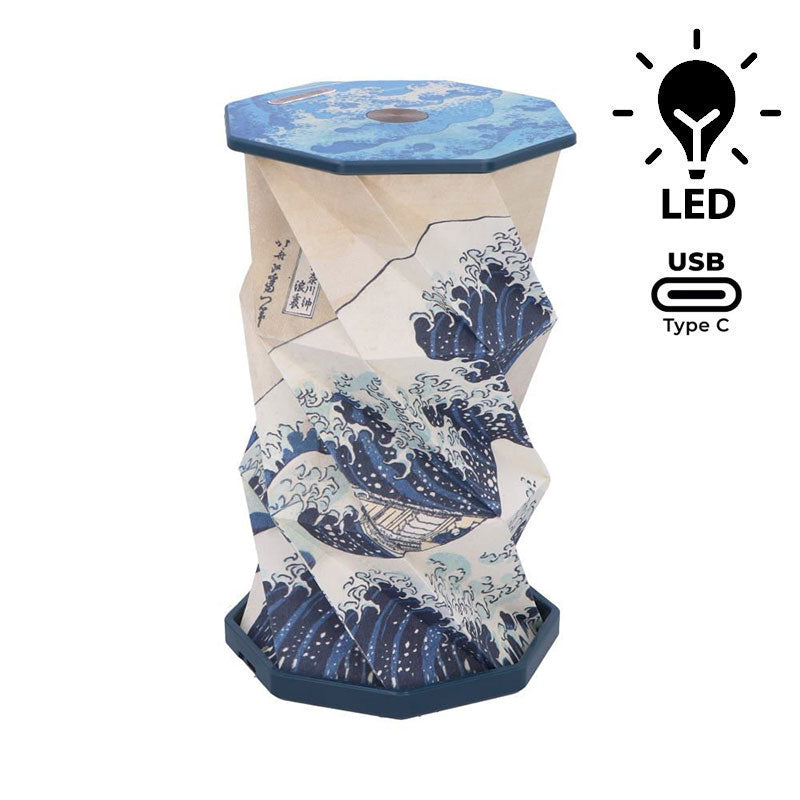 Kanagawa Foldable Lamp Popglow The Great Wave 21Cm