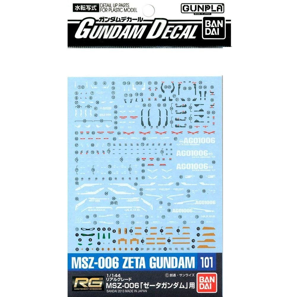 GD101 RG Zeta Gundam Decal