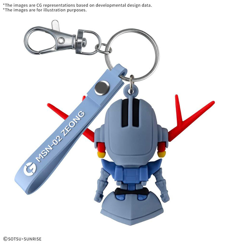 Gundam 3D Rubber Keychain Zeopla Kun