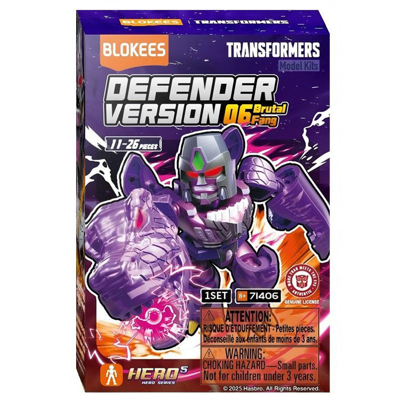 Transformers Blokees Defender Version 06 Brutal Fang asst 12pcs