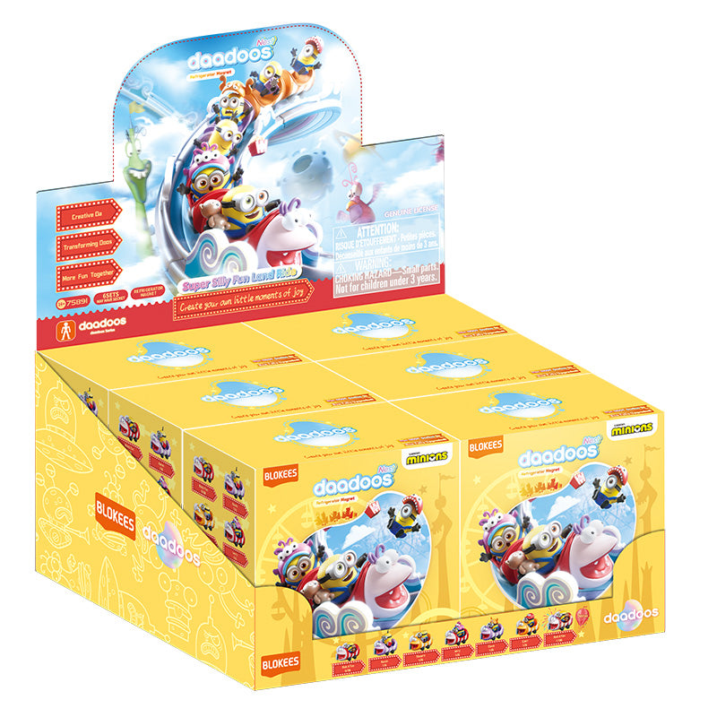 Minions Blokees Daadoos Nest Ser 01 Super Silly Funland Ride asst 6pcs