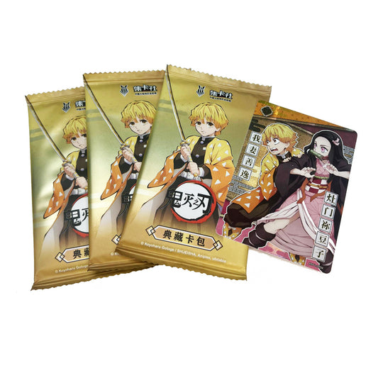 Demon Slayer Card Fun Gift Box Nezuko Zenitsu 3 Boosters + 1 Special Card)