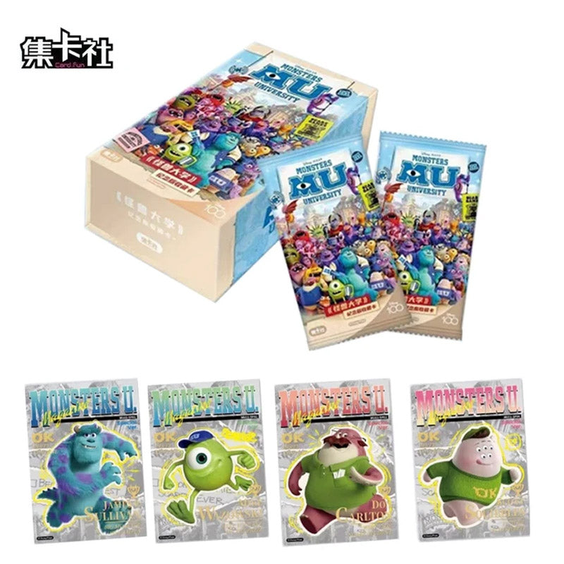 Disney Cardfun Monsters University Deluxe Edition Boite 10 Boosters 4 Cartes