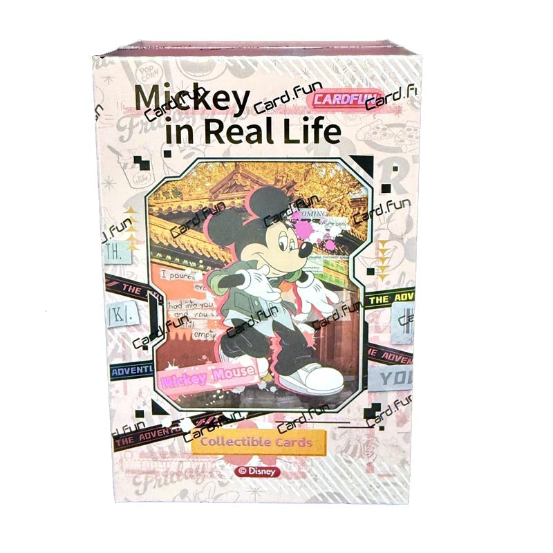 Disney Cardfun Mickey in Real Life Box of 10 Boosters with 4 Cards Each