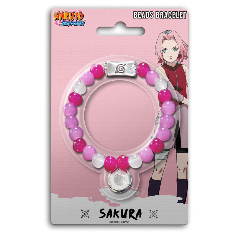 Naruto Shippuden Bracelet Perles Verre Sakura