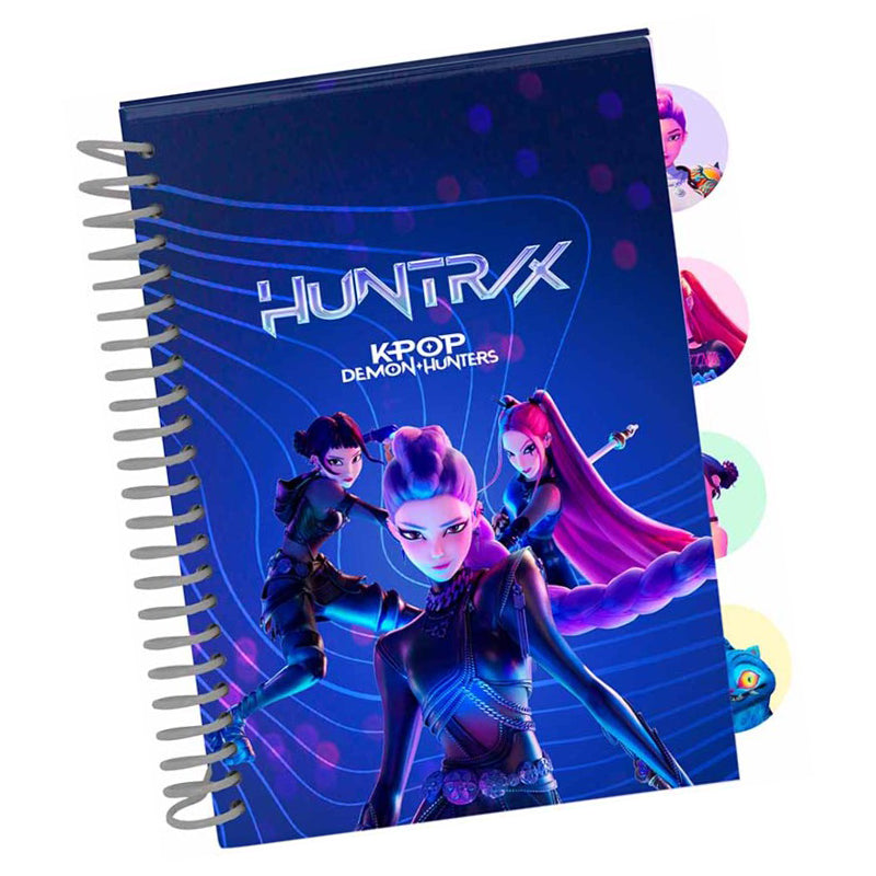 KPop Demon Hunters - A5 Hardcover Spiral Notebook with 4 Dividers