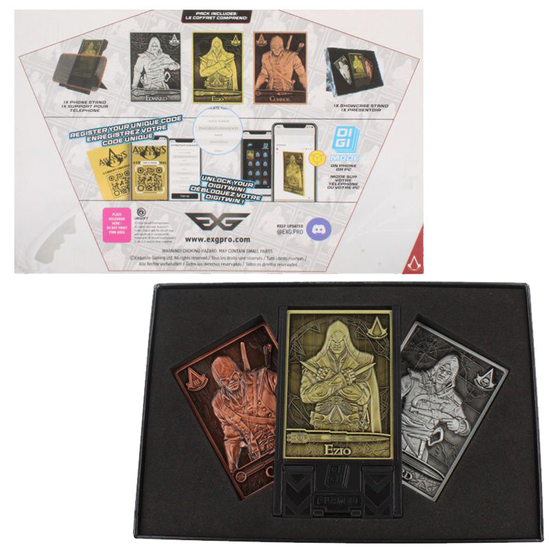 Assassin's Creed Digiplate Starter Pack - 3 Metal Cards + Stand