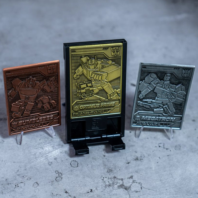 Transformers Digiplate Starter Pack - 3 Metal Cards + Stand