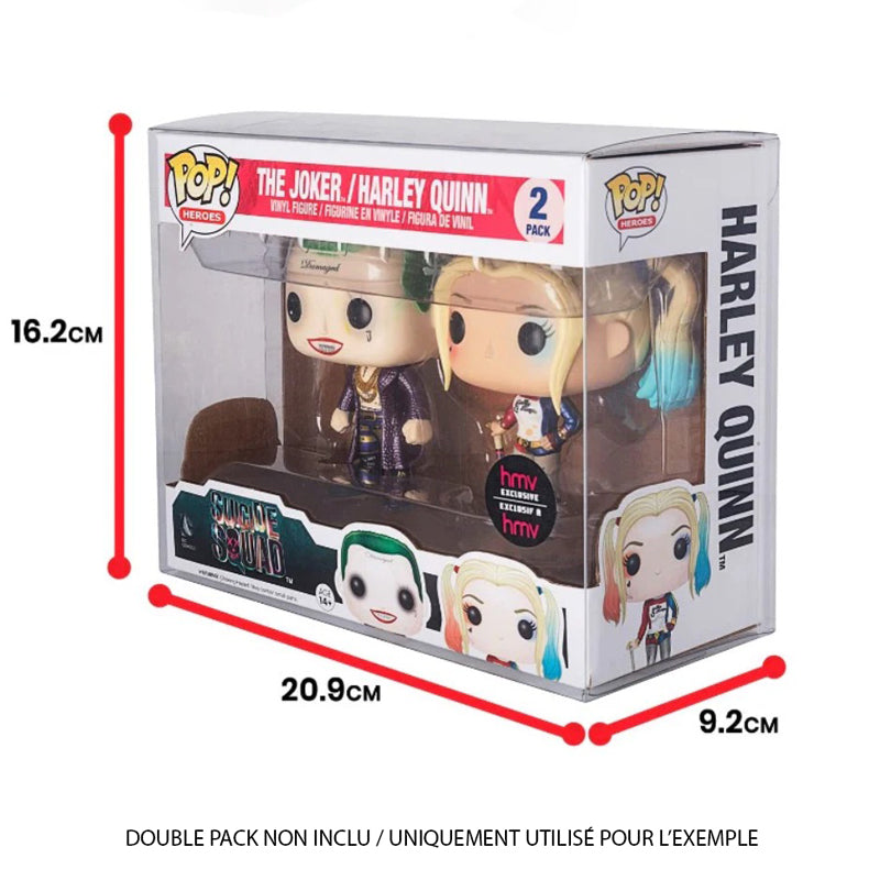 Evoretro Protective Case 0.40mm for Funko Pop 2-Pack - Pack of 10