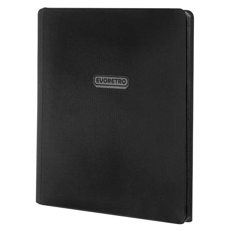 Evoretro Portfolio 20 Pages / 9 Cards - Black Zip, holds 360 Cards