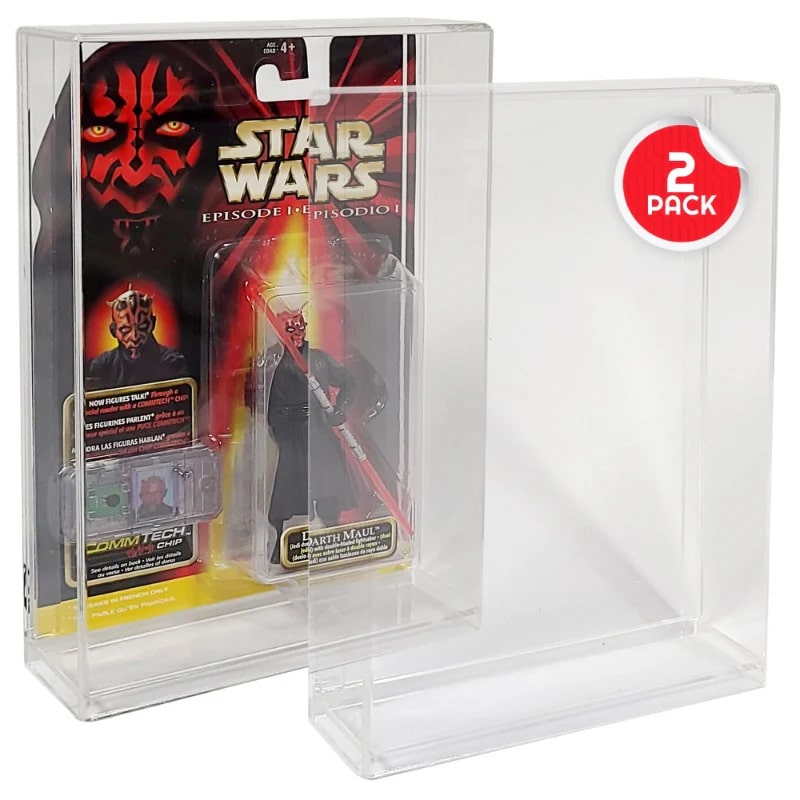 Evoretro Acrylic Case x2 for Star Wars / G.I. Joe Carded 3.75" Action Figures