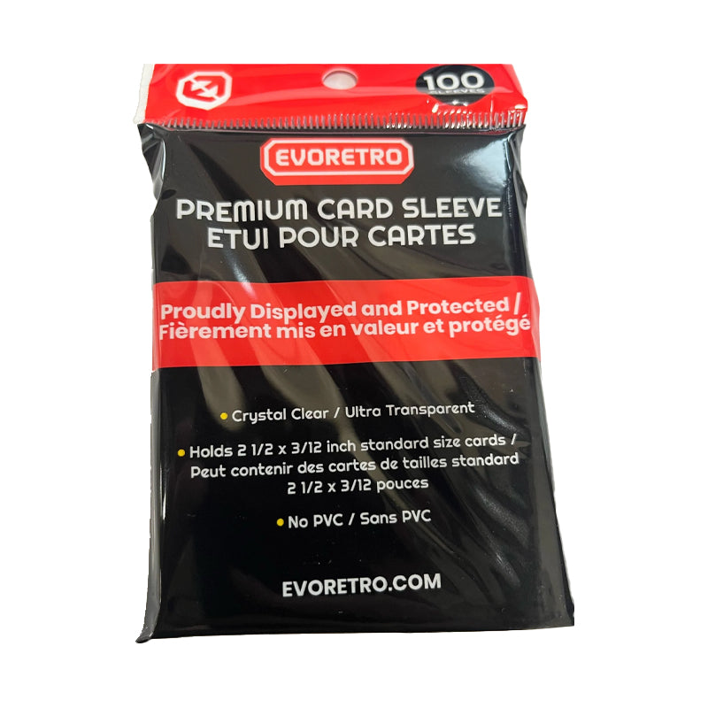 Evoretro Pack of 100 Crystal Sleeves for Standard Cards