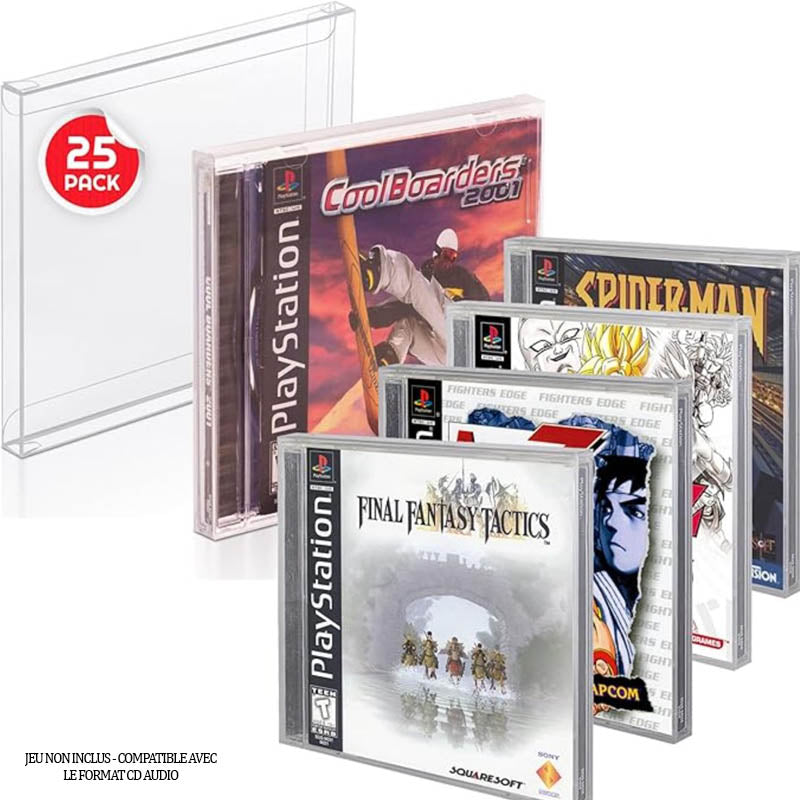 Evoretro Protective Case for Audio CD - Pack of 25