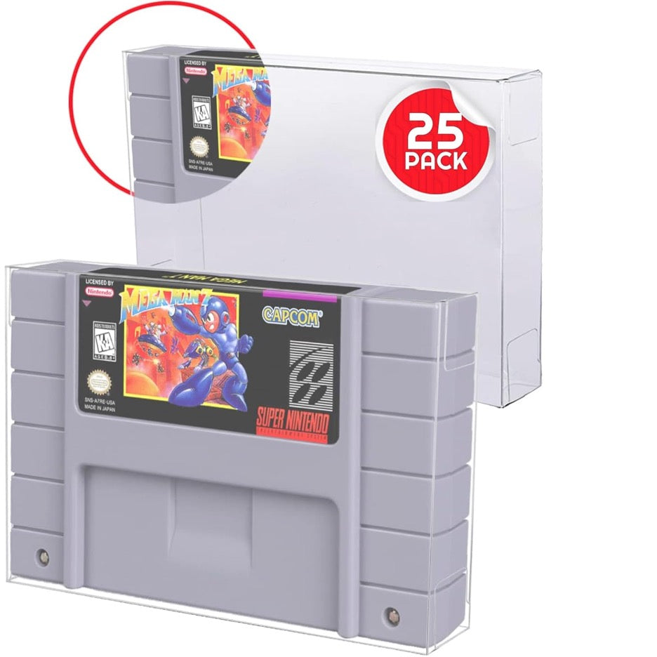 Evoretro Protective Case for Super Nintendo Cartridge - Pack of 25
