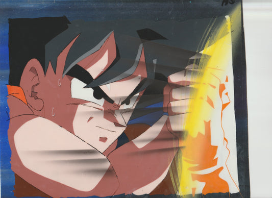 Original Dragon Ball Anime Cel, with background Goku