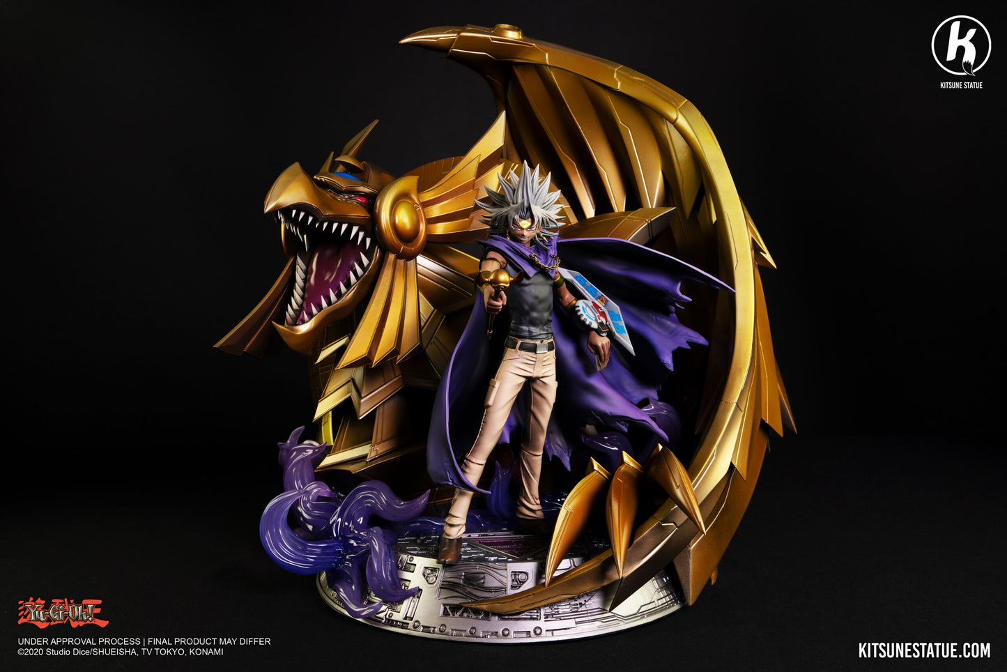 1/7 Yu-Gi-Oh Statue Resine Marik & Le Dragon Aile De Ra 46cm
