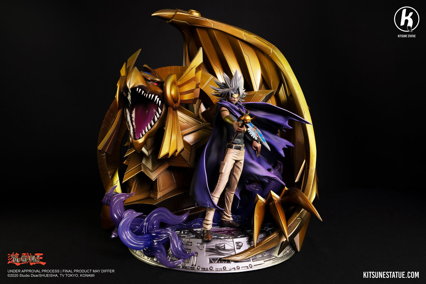 1/7 Yu-Gi-Oh Statue Resine Marik & Le Dragon Aile De Ra 46cm