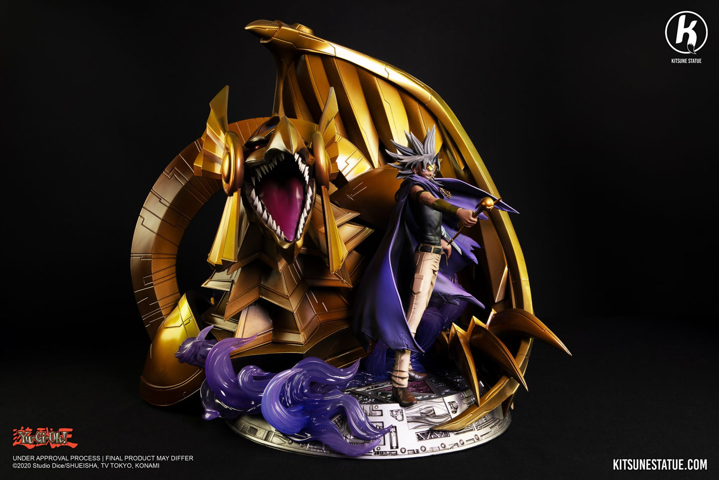1/7 Yu-Gi-Oh Statue Resine Marik & Le Dragon Aile De Ra 46cm