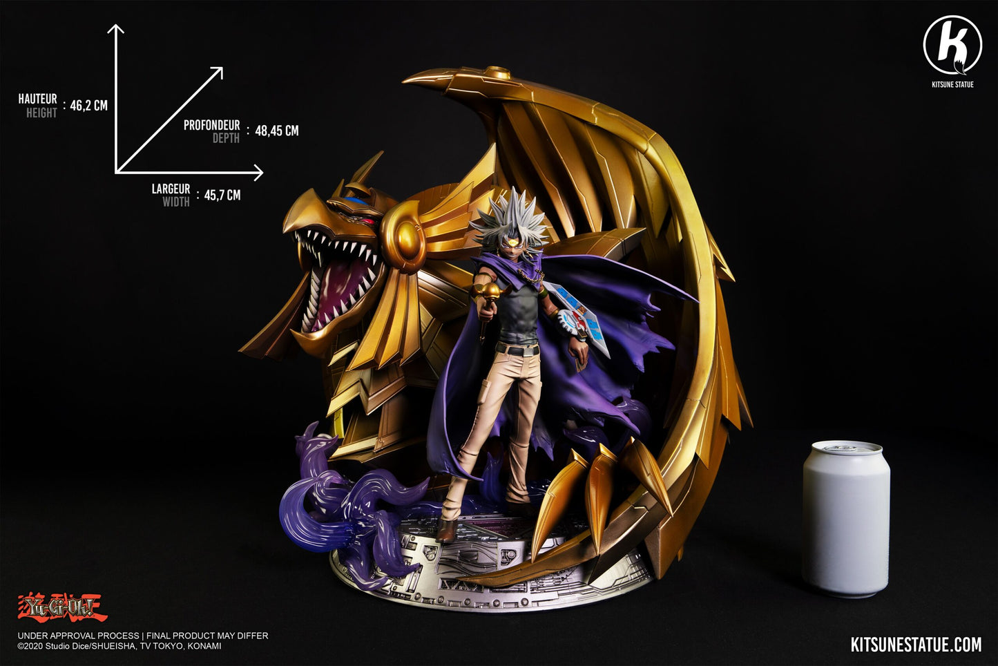 1/7 Yu-Gi-Oh Statue Resine Marik & Le Dragon Aile De Ra 46cm
