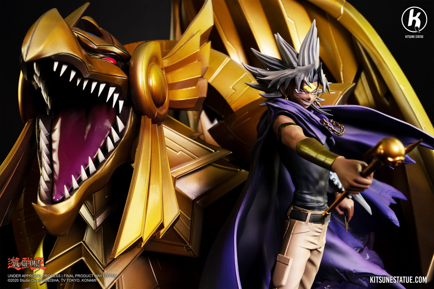 1/7 Yu-Gi-Oh Statue Resine Marik & Le Dragon Aile De Ra 46cm