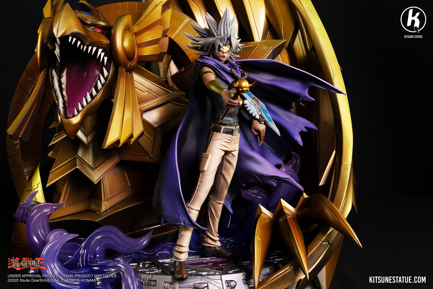 1/7 Yu-Gi-Oh Statue Resine Marik & Le Dragon Aile De Ra 46cm